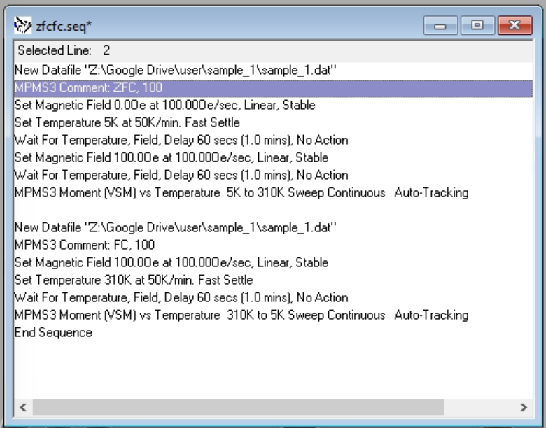 Commented Sequence